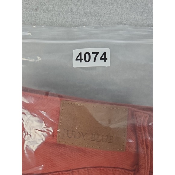 JUDY BLUE Jeans 18W Garment Dyed Rust Orange Flare Bootcut Stretch Comfort - Picture 11 of 11